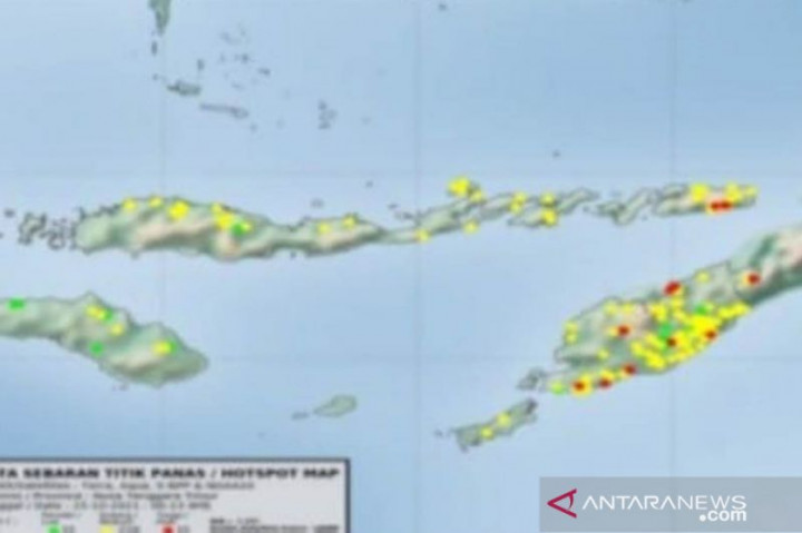 Belasan Titik Panas Muncul di Pulau Timor dan Alor