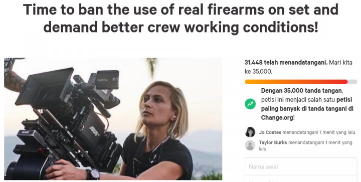 Kru Tewas Ditembak Alec Baldwin, Muncul Petisi Larangan Pakai Senjata Asli untuk Syuting
