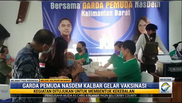 Ketua Garda Pemuda NasDem Kalbar Yessy Melania Gelar Vaksinasi Covid-19