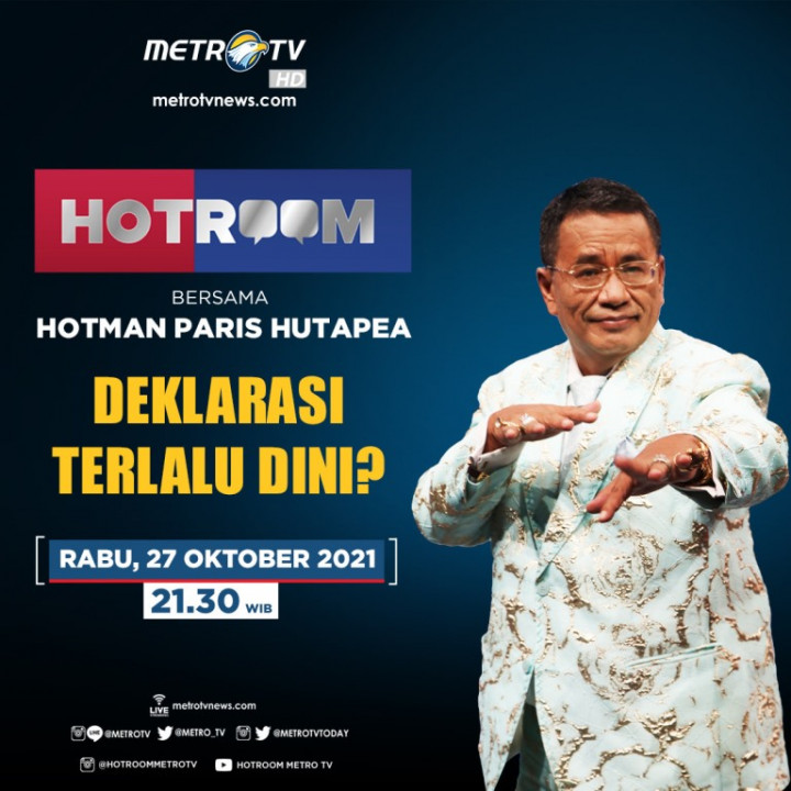 Saksikan Hot Room Malam Ini: Pro-Kontra Deklarasi Dini Capres!