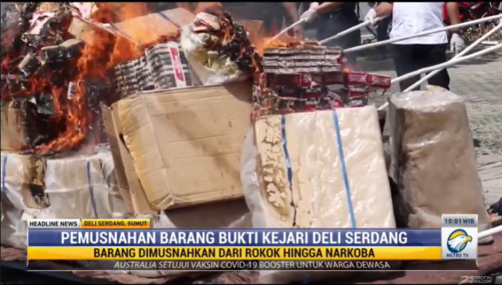 Kejari Deli Serdang Musnahkan Barang Bukti Bernilai Miliaran Rupiah