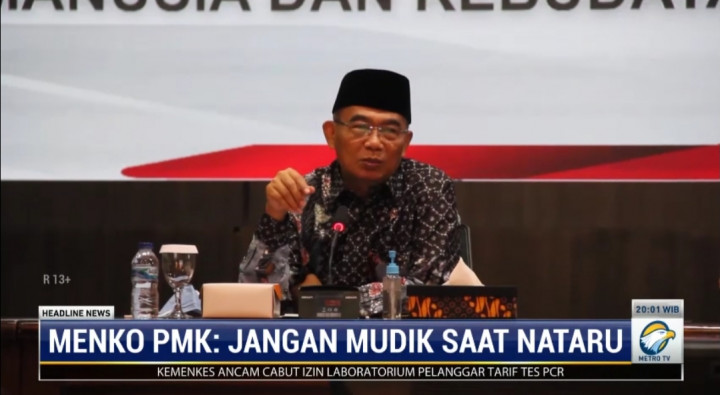 Menko PMK Imbau Warga Tidak Mudik Akhir Tahun