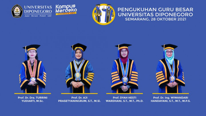 Undip Kukuhkan 4 Guru Besar Baru