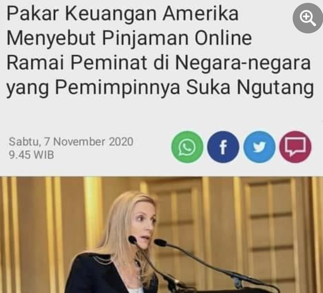 [Cek Fakta] Ekonom AS Sebut Pinjol Berkembang di Negara yang Pemimpimnya Suka Mengutang? Ini Faktanya