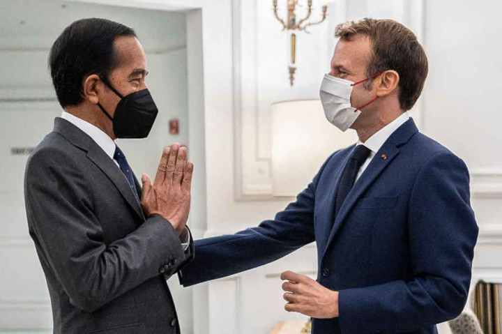 Foto: KTT G20, Presiden Jokowi Bertemu Presiden Prancis