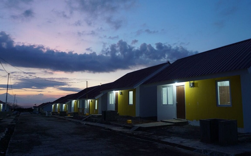 Hunian tetap yang dibangun untuk korban bencana.Foto: Kementerian PUPR