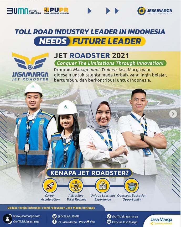 Lowongan Kerja PT Jasa Marga Jet Roadster 2021, Ini Syarat Pendaftarannya