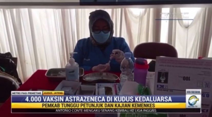Duh, 4.000 Vaksin Jenis Astrazeneca di Kudus Kedaluwarsa
