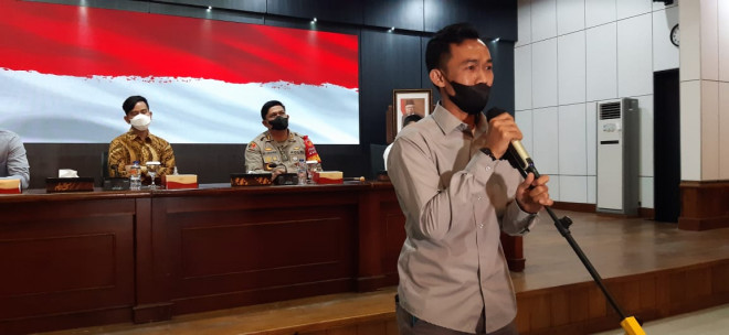 Eks Napiter, Munir Kartono meminta maaf atas tindakannya mendanai peristiwa bon bunuh diri di Mapolresta Solo, tahun 2016 lalu. Medcom.id/ Triawati