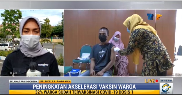 Target Baru Tercapai 32%, Vaksinasi di Aceh Makin Dikebut