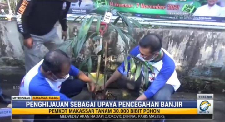 Pemkot Makassar Tanam 30 Ribu Bibit Pohon Sambut HUT ke-414