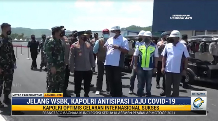 Jelang Ajak Superbike, Panglima TNI-Kapolri Pantau Keamanan dan Laju Covid-19 Kawasan Mandalika