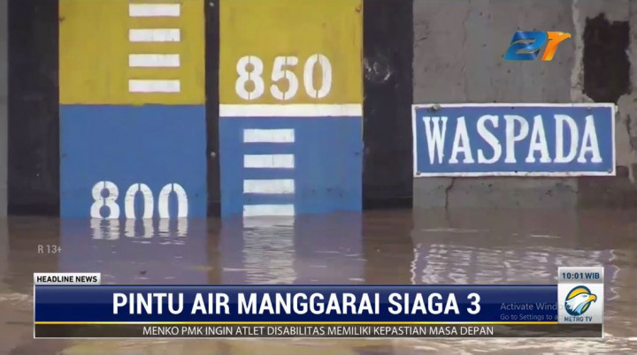 Waspada Banjir Masih Mengintai, Pintu Air Manggarai Siaga 3