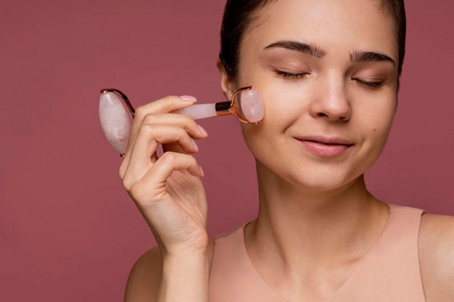 Gunakan jade roller saat memijat wajah untuk mengencangkan otot-otot wajah dan melancarkan sirlulasi darah. (Foto: Ilustrasi. Dok. Freepik.com)