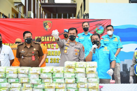 Puluhan Kg Narkotika Dimusnahkan Polda Lampung
