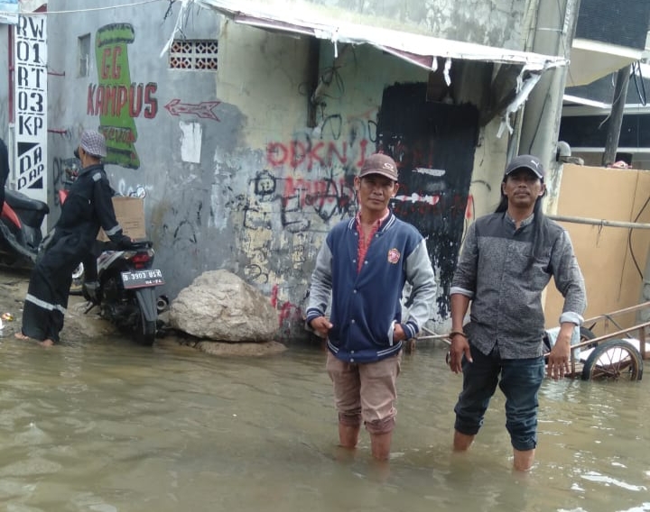 Foto dari BPBD Kabupaten Tangerang. Banjir rob rendam wilayah Dadap, Kosambi.