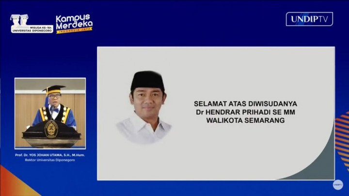 <i>Cum Laude</i>, Wali Kota Semarang Kini Sandang Gelar Doktor Lulusan Undip