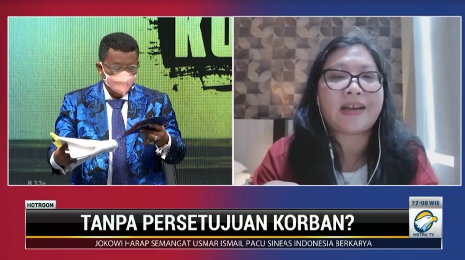 Dosen sekaligus pakar hukum UGM Sri Wiyanti (kanan). Metro TV