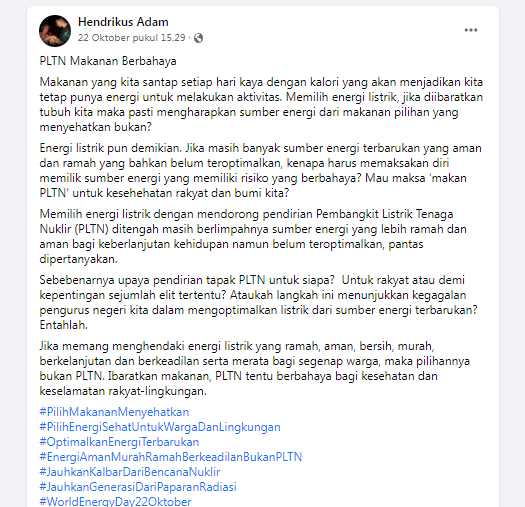 Tangkapan layar informasi yang beredar di media sosial