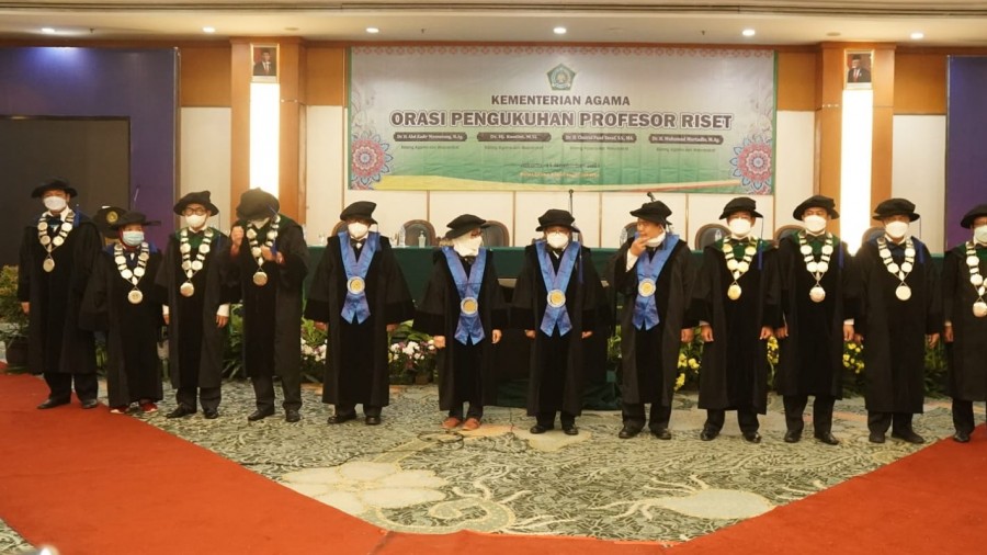 Pengukuhan 4 Profesor Riset baru Kementerian Agama. Foto: Dok Humas Kemenag. 