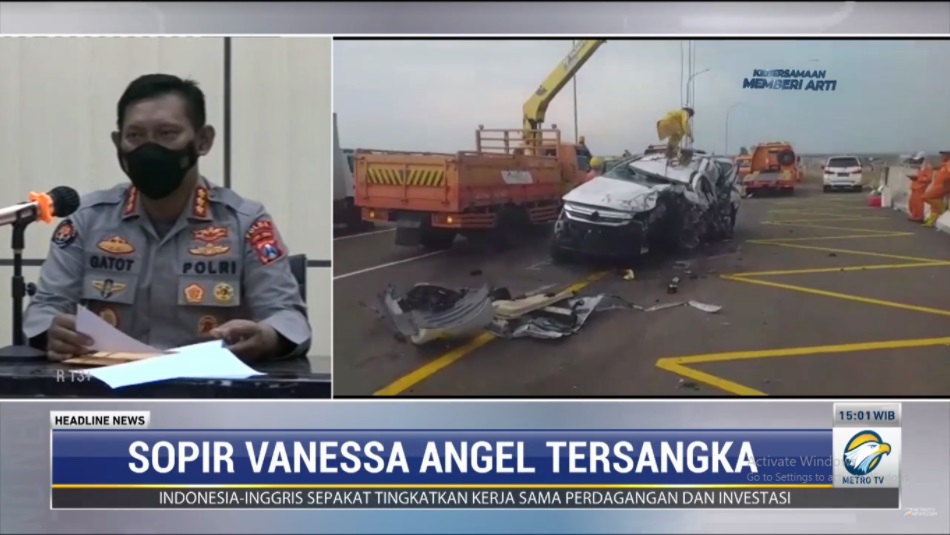 Joddy dijerat Pasal 310 ayat 4 dan 311 ayat 5 UU Nomor 22 Tahun 2009 tentang Lalu Lintas dan Angkutan Jalan (LLAJ). Metro TV