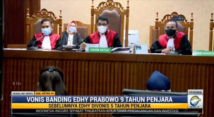 Hukuman Eks Menteri KKP Edhy Prabowo Diperberat Jadi 9 Tahun Penjara