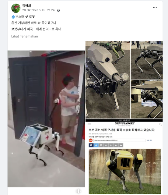 [Cek Fakta] Beredar Video Robot Dirancang untuk Memberikan Vaksinasi secara Paksa kepada Manusia? Ini Faktanya
