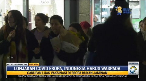 Covid-19 di Eropa Melonjak Lagi, Biasanya Indonesia Mengikuti 4 Bulan Berselang