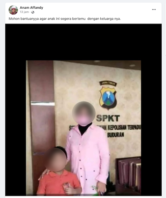 [Cek Fakta] Seorang Anak Kecil Dikabarkan Diculik dan Dijadikan Pengemis di Sidoarjo? Begini Faktanya