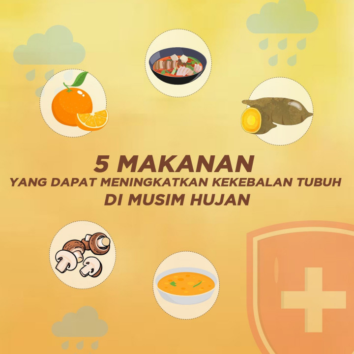Lima Makanan yang dapat Meningkatkan Kekebalan Tubuh di Musim Hujan