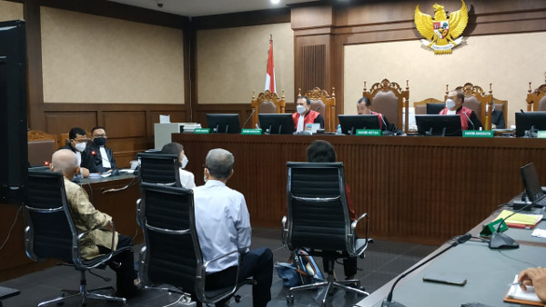Sidang pemeriksaan kasus mantan Direktur Pemeriksaan dan Penagihan Ditjen Pajak Kemenkeu Angin Prayitno Aji dan eks Kepala Subdirektorat Kerja Sama dan Dukungan Pemeriksaan Ditjen Pajak, Dadan Ramdani. Foto: Medcom.id/Fachri Audhia Hafiez.