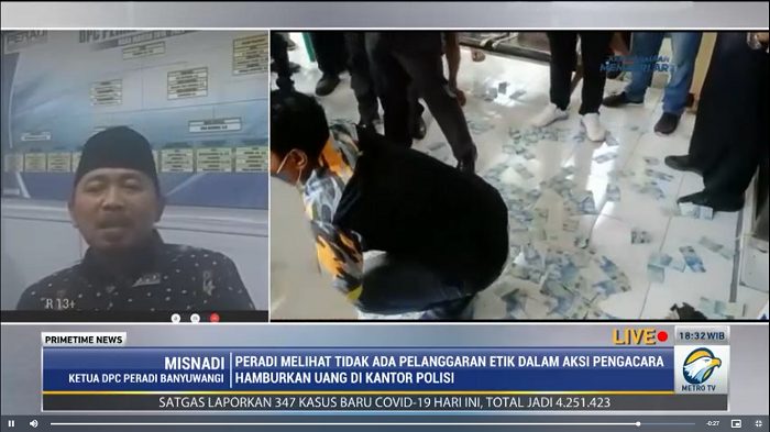 Peradi Ungkap Kronologi Pengacara Hamburkan Uang Rp40 Juta di Mapolsek Kota Banyuwangi