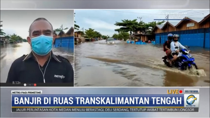 Simpul Jalan Antar-Kalimantan Lumpuh akibat Banjir