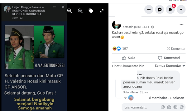 Tangkapan layar informasi yang beredar di media sosial