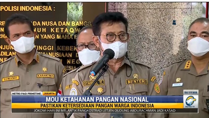 Mentan-Kapolri Pastikan Ketahanan Pangan 273 Juta Rakyat Indonesia