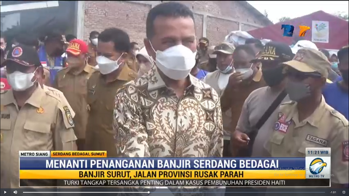 Wagub Sumut Tinjau Lokasi Banjir Sei Rampah