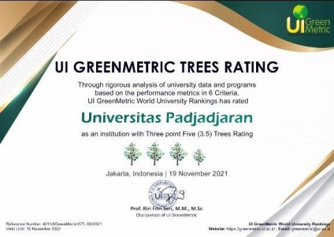 Unpad Raih <i>Trees Rating</i> 3,5 dari UI Greenmetric