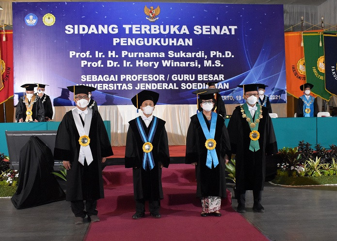 Unsoed Kukuhkan 2 Guru Besar Baru