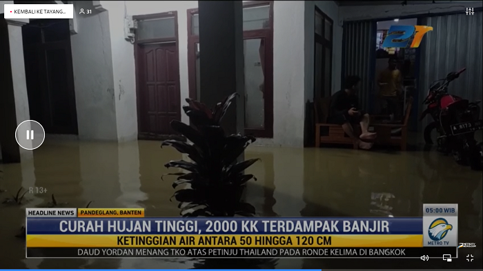 Banjir Rendam 10 Kecamatan dan 19 Desa di Pandeglang, 200 KK Terdampak
