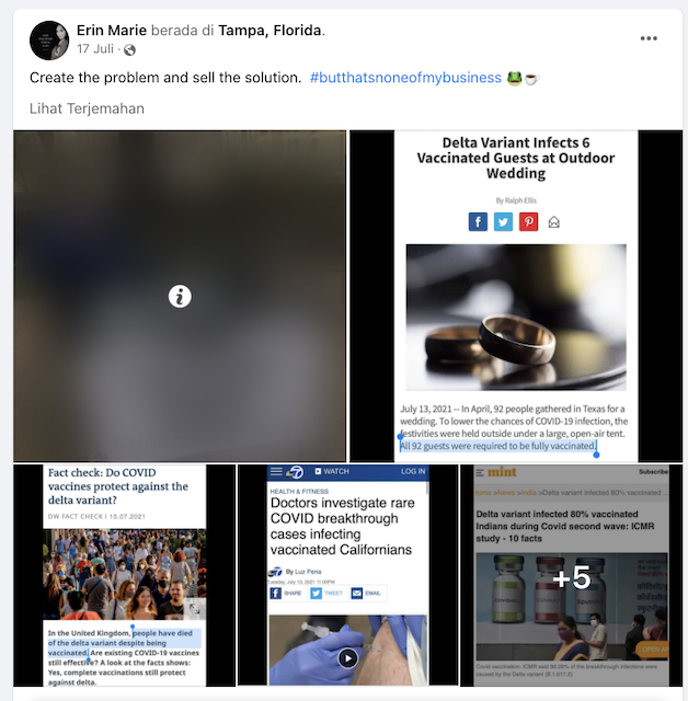 [Cek Fakta] Benarkah Varian Delta Berasal dari Vaksin Covid-19? Cek Faktanya