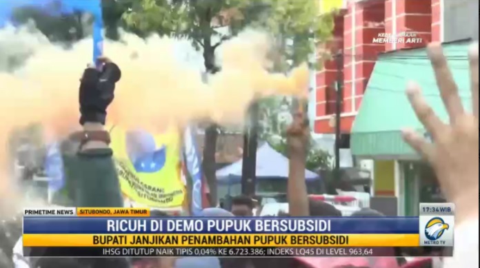 Unjuk Rasa Mahasiswa Tuntut Pupuk Bersubsidi di Situbondo Berujung Ricuh