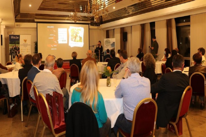 Acara bertajuk Indonesia Evening di Brussel, Belgia, membahas seputar destinasi-destinasi menyelam di Indonesia. (KBRI Brussel)