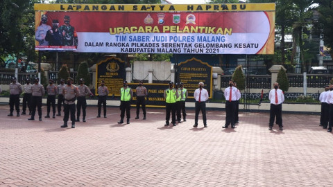 Polisi Awasi Perjudian Saat Pilkades di Malang