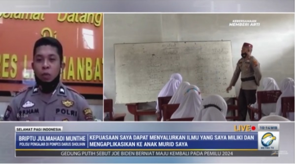 Polisi Mantan Santri Ajarkan Bahasa Arab di Ponpes Labuhanbatu
