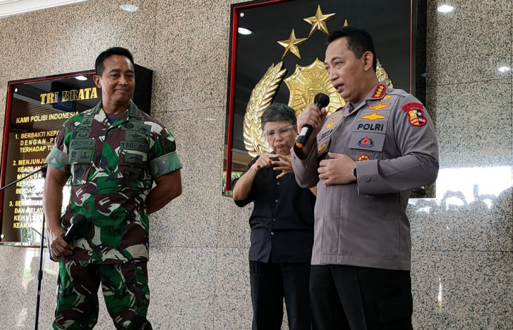 Sowan ke Kapolri, Andika Janji Jalin Hubungan Kerja Tugas Baik Antarinstitusi