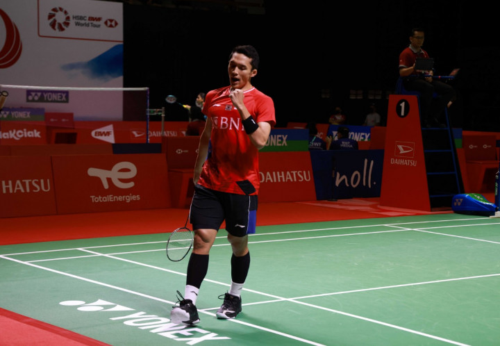 Indonesia Open: Jonatan Christie Melenggang, Anthony Ginting Pulang