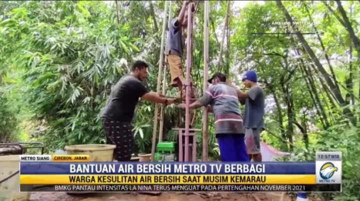 Bantu Air Bersih Warga di Cirebon, Metro TV Buatkan Sumur Bor