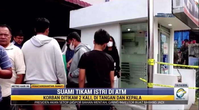 Tak Terima Digugat Cerai, Suami Tikam Istri di ATM