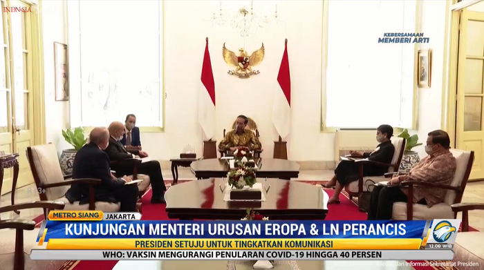 Jokowi Terima Kunjungan Menteri Urusan Eropa & LN Prancis