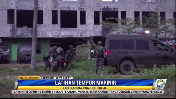 TNI AL Gelar Latihan Tempur di Karawang Libatkan 862 Prajurit